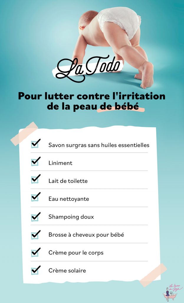 To-do-list Les soins cleans pour la peau de bébé