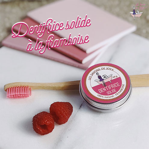 Dentifrice solide à la framboise Les Savons de Joya
