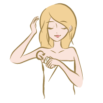 <p>Pour appliquer le déodorant solide sous forme de stick, il suffit de le glisser directement sur l’aisselle. Le produit se déposera seul et pourra agir. </p>