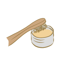 <p>Pour utiliser le dentifrice, mouillez légèrement votre brosse à dents en bambou et frottez-la plusieurs fois à la pâte</p>