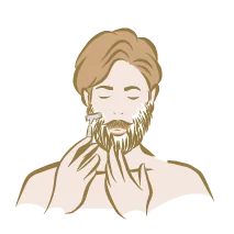 Enfin, les savons à barbe doivent être mouillés avant d'être utilisés et s'appliquent sur une peau mouillée elle aussi. On les frotte alors légèrement afin de produire une belle mousse et de pouvoir procéder au rasage.