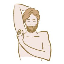 <p>Pour étaler le produit sur votre peau, un simple mouvement de bas en haut, puis de haut en bas, vous assurera une application optimale.</p>